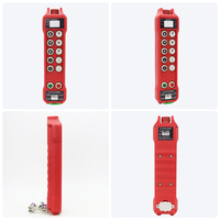 Control Remoto por Radio para Grúa Industrial, Impermeable IP67, 10 Botones, Doble Velocidad, Interruptores de Botón con Tarjeta de Identificación