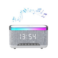 Produk Terlaris 2025 7 in 1 Multifungsi Pengisi Daya Nirkabel Pengisian Cepat 15W Speaker Daya 10W Speaker Bluetooth