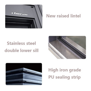 Новый стиль системы блокировки отпечатков пальцев дома внутренние двери дизайн Высокая безопасность алюминиевые двери снаружи - Product Image 4