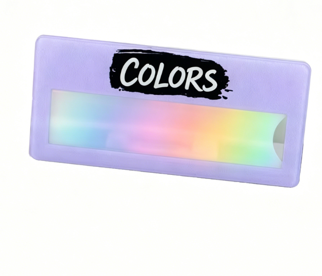 Custom Lavender Plastic Name Badge Holder with Logo, Blank ID Card Holder for Staff, Office, Events Work Name Tag