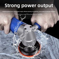 Ponceuse pneumatique à eau pour polissage, machine de ponçage portative à poignée pistolet, disques de 3-4 pouces, pour marbre et carrelage