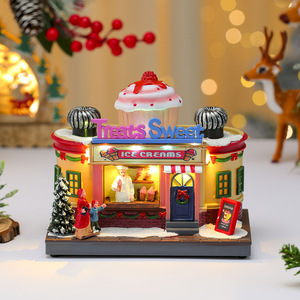 Casas de <span class=keywords><strong>Pueblo</strong></span> Navideñas Personalizadas Hechas a Mano en Resina 3D Ecológica, Muñeco de Papá Noel, Juguete para Niños, Regalos, Luz, Música, DIY, <span class=keywords><strong>Pueblo</strong></span> <span class=keywords><strong>Navideño</strong></span> - Product Image 6