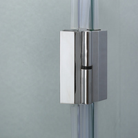 Cabine de douche rectangulaire en alliage d'aluminium DOMO à montage rapide avec cadre pour salle de bain