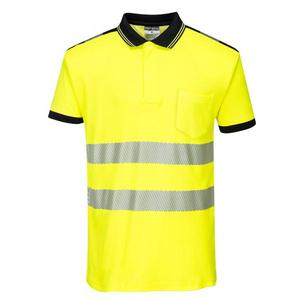 PORTWEST-Polo jaune/noir à manches courtes haute visibilité T180YBRXXXL PW3-EAN 5036108287857 HI-VIS WORKWEAR - Product Image 1