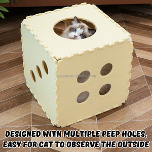 Cave à <span class=keywords><strong>chat</strong></span> en feutre détachable multicolore, cube interactif pour <span class=keywords><strong>chat</strong></span>, tunnel pour animaux de compagnie - Product Image 5