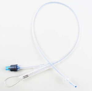 Medis sekali pakai 2 cara semua silikon dilapisi lateks Foley kateter medis ukuran yang berbeda dua arah balon silikon murni - Product Image 2