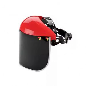 หน้ากากป้องกันความปลอดภัยสำหรับพีซีแบบอุตสาหกรรมพร้อมที่บังแดดสีดำป้องกันการสาดป้องกันแรงกระแทกปรับหัวเกียร์ทนความร้อนได้ - Product Image 1