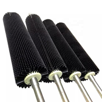 Brosse de polissage industrielle à rouleau, brosse mécanique de nettoyage, brosse à axe rond en PVC et acier, OEM