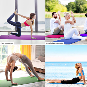 <span class=keywords><strong>TPE</strong></span> <span class=keywords><strong>Material</strong></span> de alta calidad de logotipo personalizado impreso esteras de Yoga antideslizante de 6mm de espesor, lavable - Product Image 6