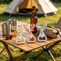 Ouvre-bouteille en forme de tête de cerf, ouvre-bouteille de bière et de soda, ouvre-bouteille de boisson fantaisie, outil de bar et de cuisine, cadeau pour Noël