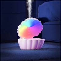 Diffuseur d'arômes LED Nuage Arc-en-ciel, Humidificateur d'air ultrasonique à brume froide, Veilleuse à huiles essentielles pour chambre à coucher et usage domestique