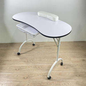 Mobilier de Salon de <span class=keywords><strong>Manucure</strong></span> Portable Pliant : Ensemble <span class=keywords><strong>Table</strong></span> et Chaise avec Cale-Main - Product Image 5