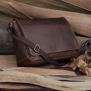 17.5 Inch Premium Genuine Leather Laptop Messenger <b>Bag</b> Handmade Vintage Briefcase Satchel for <b>Men</b> Women <b>Crossbody</b> Shoulder - Product Image 1