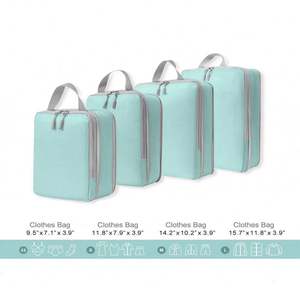 4 Sacs de rangement pour articles essentiels de voyage, cubes de compression pour valise, accessoires de bagages - Product Image 6