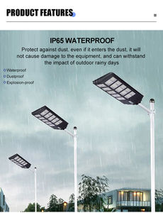 Économie d'énergie solaire intelligente de réverbères d'IP65 LED 60W 90W 120W 150W capteur intelligent à télécommande moulé sous pression en aluminium - Product Image 5