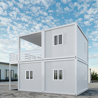 Immeuble de bureaux modulaire de 2 étages Pack plat Conteneur résidentiel Vivre détachable Habitable Container Shop Mini Container House