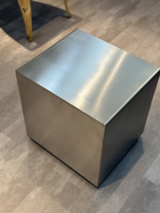 Modern Luxury <strong>Silver</strong> Stainless Steel Nightstand <strong>Bedside</strong> <strong>Table</strong> with Storage - Product Image 6