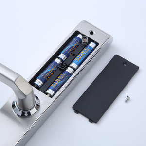 Wenxun Smart <b>Lock</b> D018D019 Silver Fingerprint Electronic <b>Lock</b> For Apartment Hotel Wooden Door Security - Product Image 2