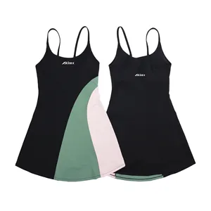 Quick drying sexy pink tennis wear Pretty wear for ladies tennis uniform High quality sport wear tennis dress