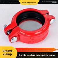 Collier de serrage pour raccord de tuyau rainuré, raccords de tuyauterie haute pression pour lutte contre l'incendie, fonte ductile