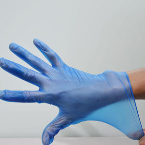 100 Uds cada caja guantes examen médico GUANTES DE <span class=keywords><strong>PVC</strong></span> comida para el hogar o tatuaje guantes de vinilo desechables azules - Product Image 3
