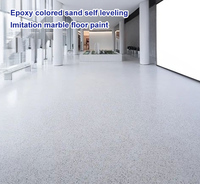 Peinture de sol auto-nivelante de couleur époxy pour bureau à domicile intérieur résistant à l'usure peinture de sol en ciment antidérapant effet marbre