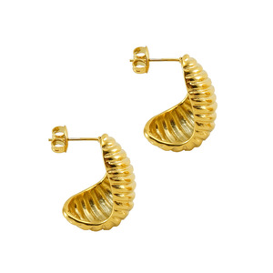 Zogxin Gold Plated Stud Earrings Geometric Oval Shape For Women Party Jewelry - Product Image 5