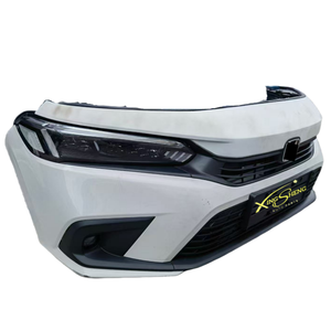 Para <span class=keywords><strong>Honda</strong></span> para <span class=keywords><strong>Civic</strong></span>, parachoques delantero completo y rejilla, capó de rejilla de radiador equipado con faros, parachoques de coche, producto - Product Image 2