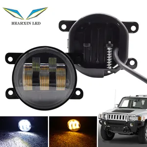 Hearxin 50W genel araba farlar vurgulamak su geçirmez 4 inç sis işık meclisi Jeep Wrangler için LED