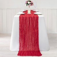 Chemin de Table moderne en étamine poussiéreuse tissée or de luxe Linge de table élégant pour décorations de mariage