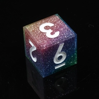Juego de Dados MINI PLANET Whirling Dream, Dados Poliédricos de Resina Hechos a Mano con Bordes Afilados para Juegos de Mesa TRPG Dungeons&Dragons DND