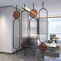 Paravent multifonctionnel rotatif sur mesure en acier inoxydable Changhong découpé au laser, style Art Déco, pour salon, luxe léger
