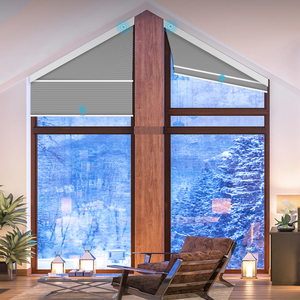 Tende a Nido d'Ape Triangolari dal Design Moderno per Finestre ad Arco con Tende Cellulari Irregolari Motorizzate per <span class=keywords><strong>Mansarda</strong></span> - Product Image 4