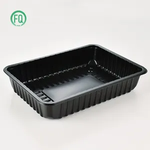 China Factory Food Grade Black White PP Tray Plastic PP Trays For Meat Food Packaging