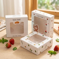 Boîte à crêpes, boîtes en papier personnalisées pour desserts, emballage en papier avec fenêtre