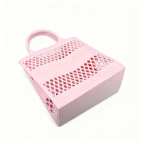 Sac de plage et de pique-nique en PVC écologique à motif losanges ajourés, réutilisable pour femme, idéal pour les voyages et le shopping en extérieur