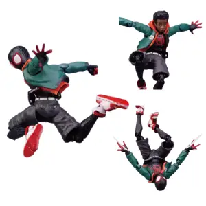Ornamentos de anime modelo Spiderman em PVC para crianças, coleção de bonecos de ação Morales, produtos mais recentes