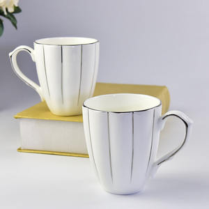 Di alta qualità Bone China tazza di caffè a forma di <span class=keywords><strong>zucca</strong></span> in ceramica tazza di seta con manico in oro argento - Product Image 1