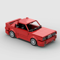 Compatible avec les briques de marque, voiture de course rouge MOC, jouets de construction éducatifs à assembler soi-même pour enfants, en plastique