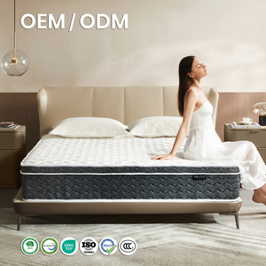 Bộ nhớ bọt với Túi nệm lò xo thoải mái Nữ hoàng và vua Kích thước nén nệm trong một hộp - Product Image 1