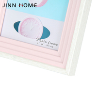 Jinn Home bingkai foto 4x6in 5x7in 6x8in yang indah bingkai foto dinding merah muda kayu tampilan meja