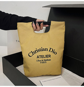 Sac fourre-tout PLAYMAX en toile artistique personnalisé, idéal pour le maquillage, les repas des étudiants, ou comme seau à eau, sac décontracté à porter à l'épaule – Vente en gros - Product Image 2