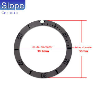 Rocb <span class=keywords><strong>Rocc</strong></span> Blauw Lichtgevende Pips Zwart Horloge Bezel Inzetstukken Met Zwarte Cijfers Voor Sei-Ko Merk Skx007 Skx009 Horloges - Product Image 2