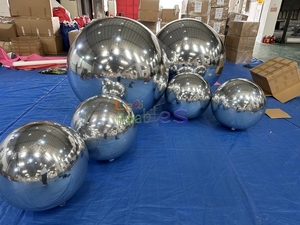 Silver PVC Inflatable <strong>Mirror</strong> <strong>Ball</strong> Sphere Airtight Inflatable Reflective <strong>Balls</strong> for Wedding Party Events - Product Image 3