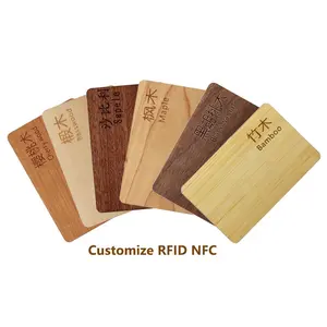 Customized NFC 213 Wooden Cards RFID Wood Hotel Laser Engraving Key Card Bamboo Business Greeting car