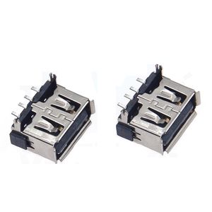 พอร์ต USB 2.0 A แบบบางพิเศษ ความสูง 5.7 มม. แบบมุมฉาก 4 ขา พร้อมขาเกลียวยึดแบบทะลุรู 2 ขาเพื่อการยึดติดที่มั่นคง - Product Image 3