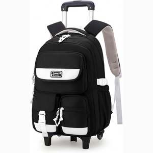 Free Sample Luggage <b>Suitcase</b> High School College Rolling Travel Backpack 17 Inch Business Laptop Backpack <b>With</b> <b>Wheels</b> - Product Image 4