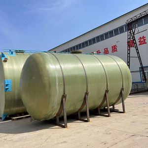 Réservoir de stockage horizontal en plastique renforcé de fibres de verre Réservoir de mélange chimique d'acide chlorhydrique enterré Machines de traitement de l'eau - Product Image 5