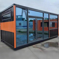 Maisons de bureau modulaires modernes en conteneurs de 20 pieds et 40 pieds avec vitrage, installation rapide, maison préfabriquée économique, maison en conteneurs 2 chambres