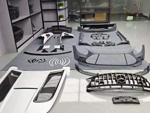 Runde Haute Qualité pour Mercedes-<span class=keywords><strong>AMG</strong></span> GT/<span class=keywords><strong>GTS</strong></span>/GTC/GTR Mise à Niveau Noir Série Style PP Moulé par Injection avec Kit Fibre de Carbone Sec - Product Image 2